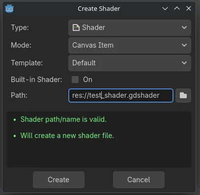 Create a shader