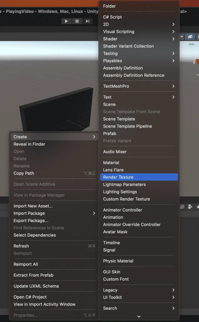 creation of a render texture
