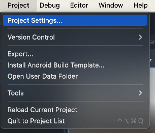 Project Settings