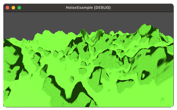 Result of the terrain generation using FastNoiseLite